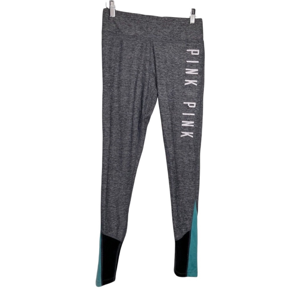 Pink Victoria’s Secret Ultimate Leggings Heathered Gray Size Small Blue Mesh